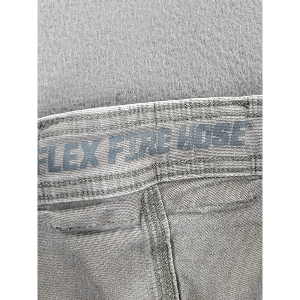 Duluth Flex Fire Hose Pants Mens‎ 36x30 Gray Workwear Cargo Standard Fit Durable